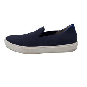Rothys Navy Blue Slip-On Sneakers Womens Size 7 Sustainable Knit Material Comfor